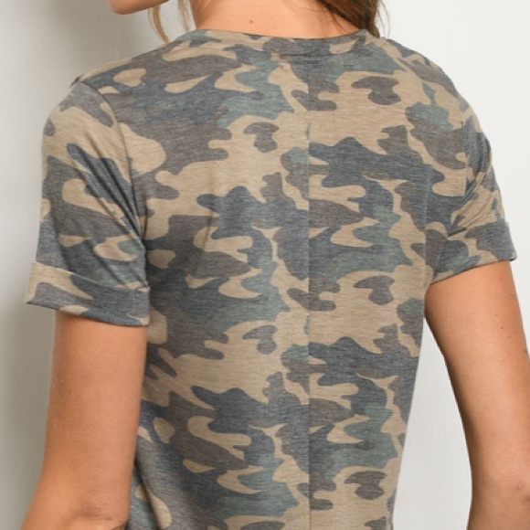 NWT Casual & Cute Camo Short Sleeve Dress - Picture 4 of 5